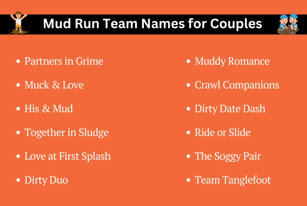 Mud Run Team Names for Couples