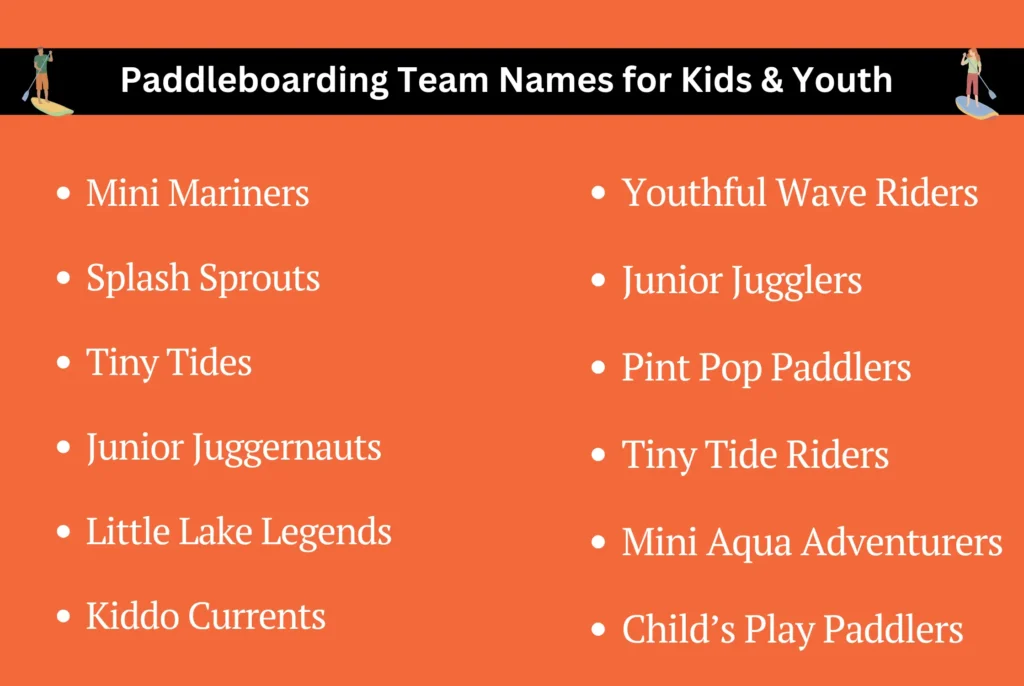 Paddleboarding Team Names for Kids & Youth