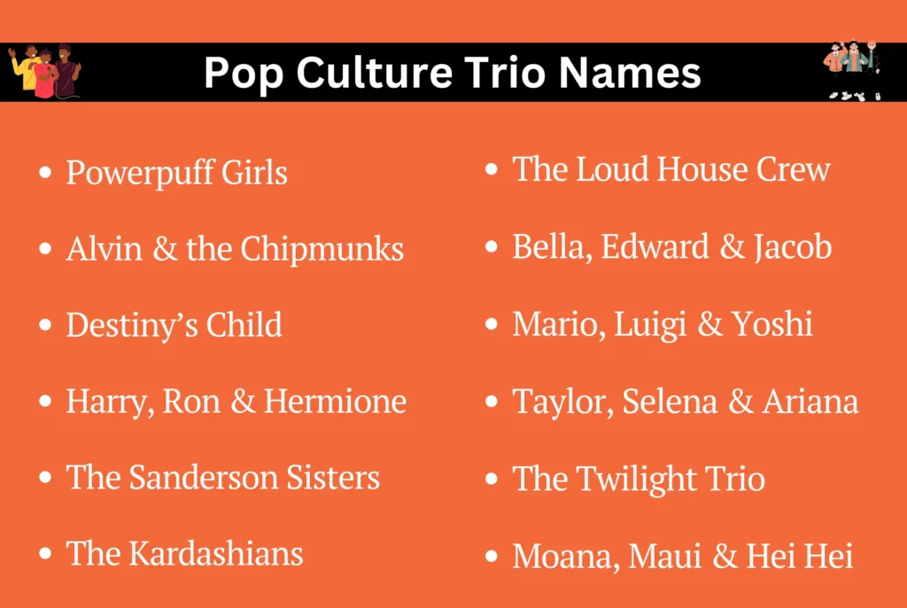 Pop Culture Trio Names