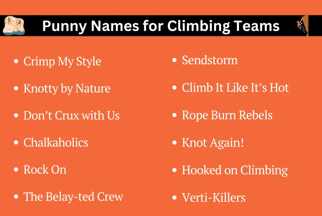 Punny Names for Climbing Teams