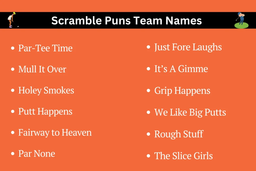 Scramble Puns Team Names
