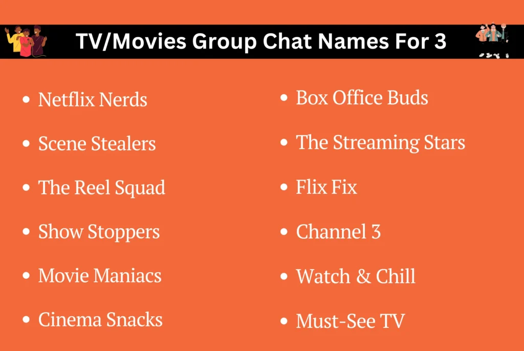 TVMovies Group Chat Names For 3