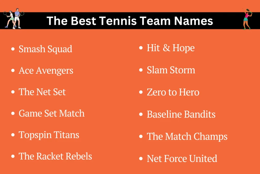 The Best Tennis Team Names