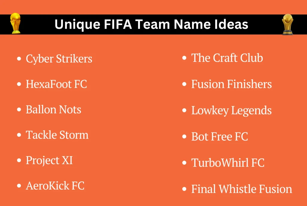 Unique FIFA Team Name Ideas