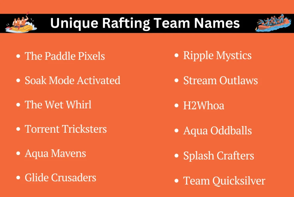 Unique Rafting Team Names