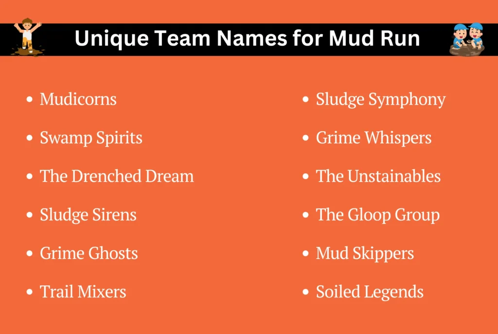 Unique Team Names for Mud Run