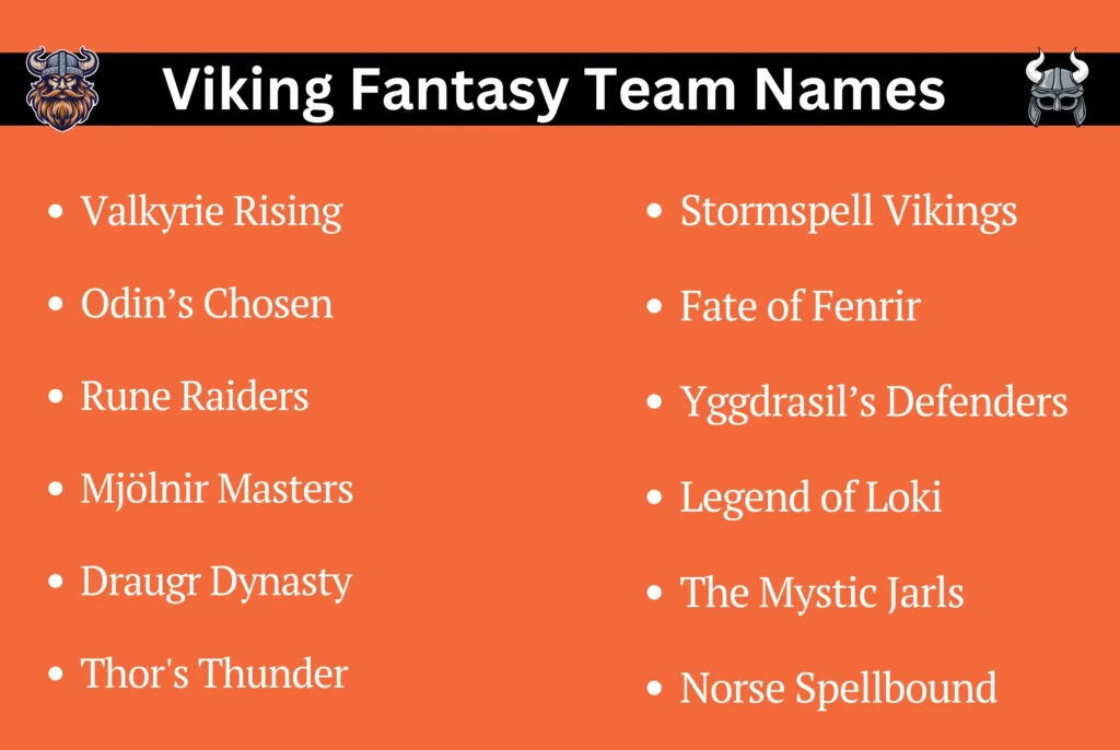 Viking Fantasy Team Names