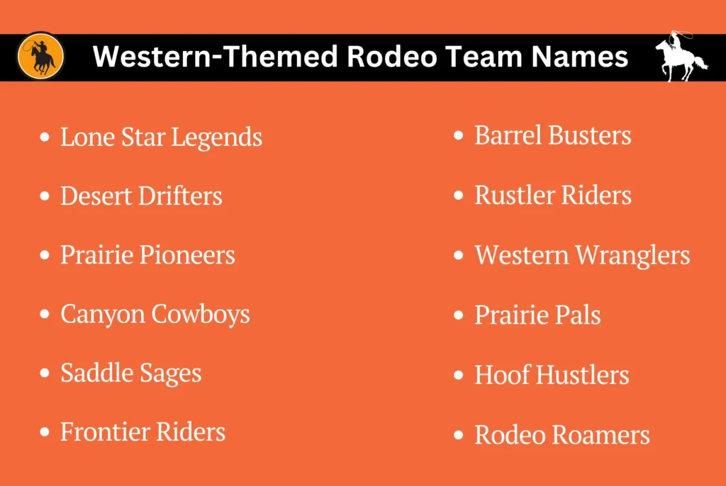 Western-Themed Rodeo Team Names
