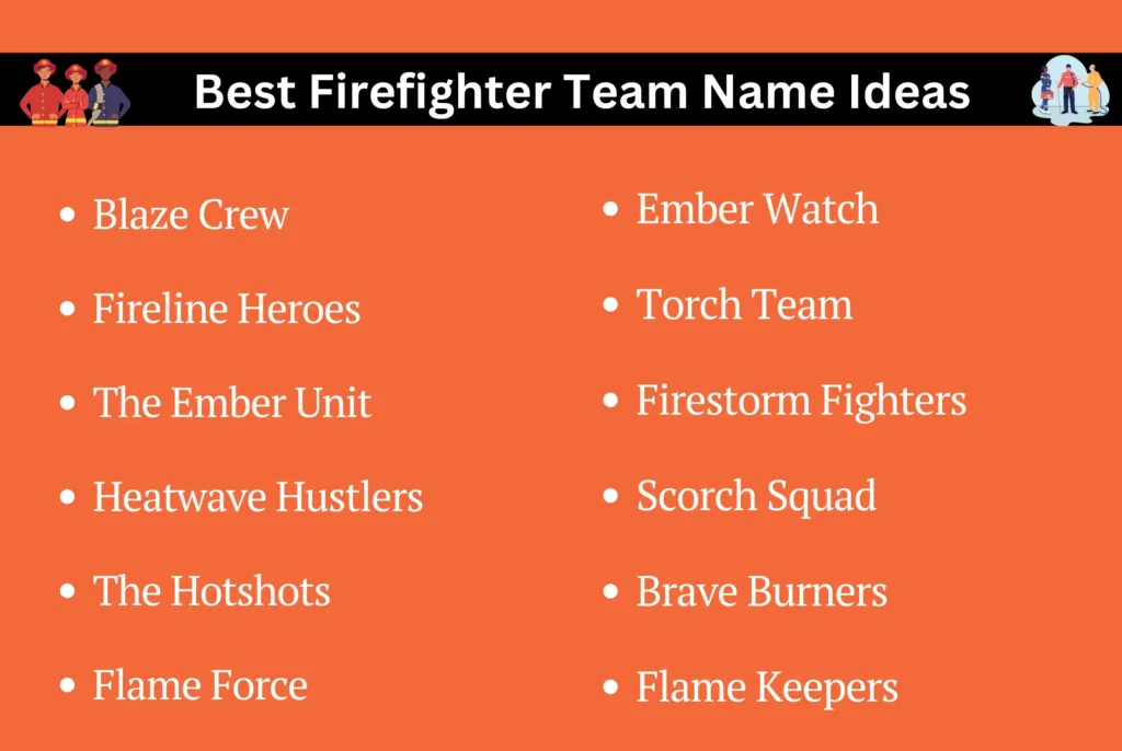 Best Firefighter Team Name Ideas