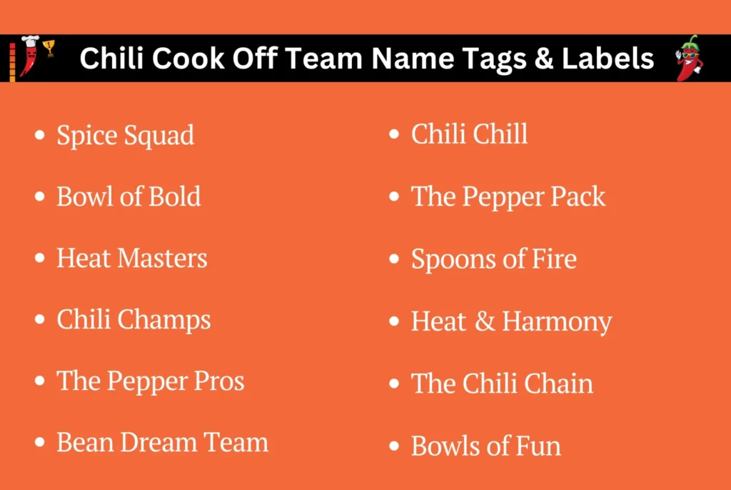 Chili Cook Off Team Name Tags & Labels