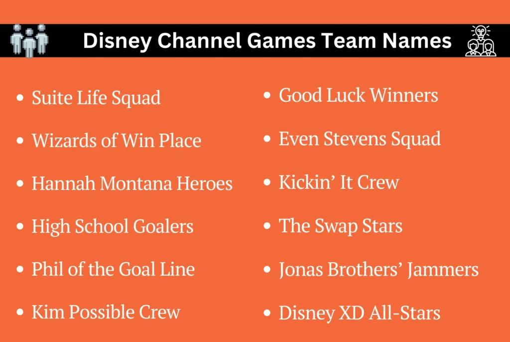 Disney Channel Games Team Names