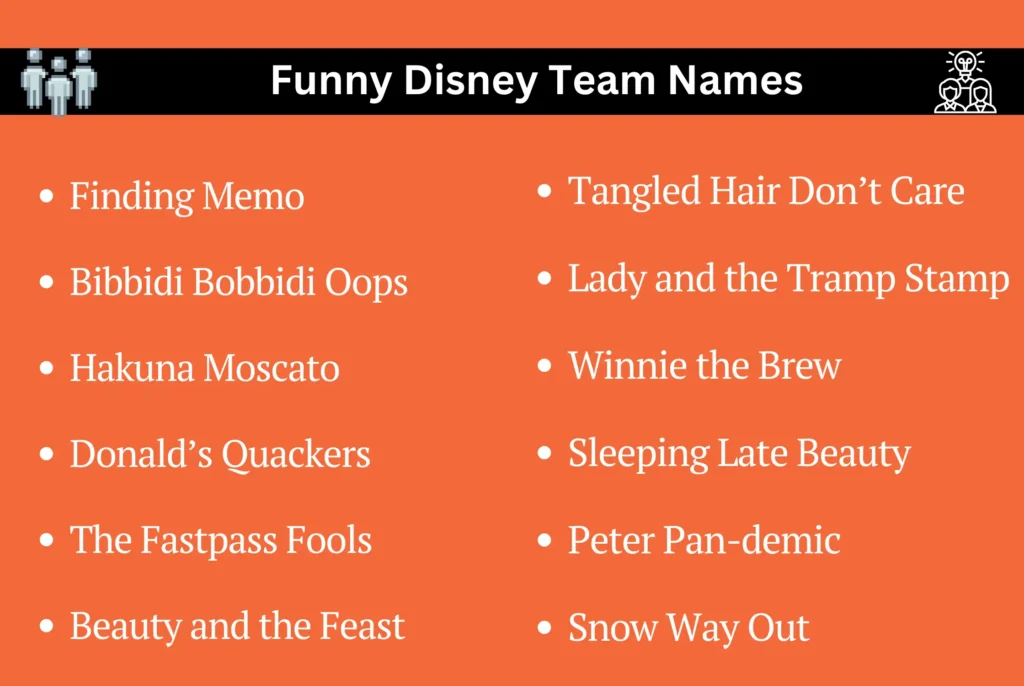 Funny Disney Team Names
