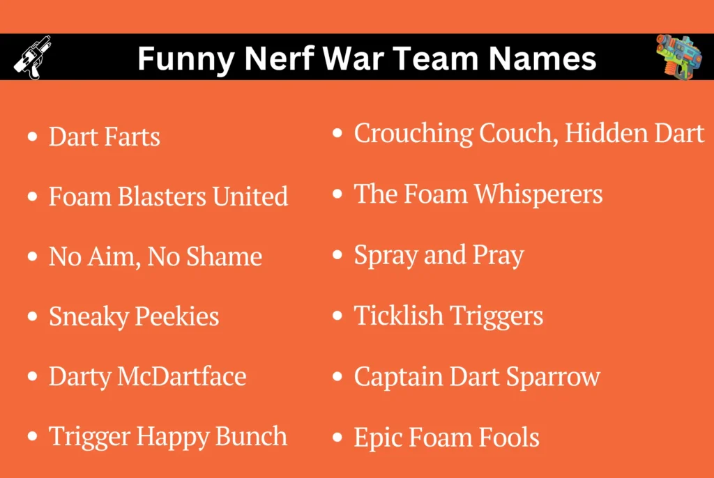 Funny Nerf War Team Names