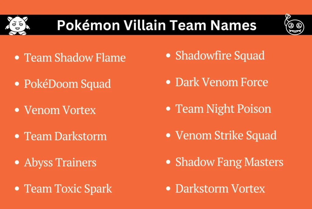 Pokémon Villain Team Names